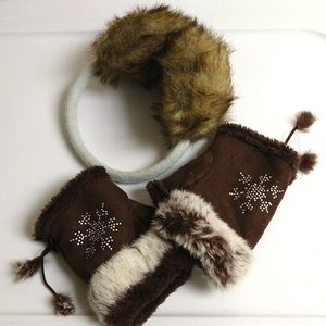 Faux fur winter set